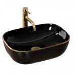 Praustuvas BELINDA BLACK / GOLD EDGE